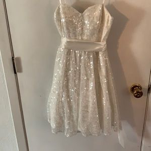 Way-In strapless sequined mini dress